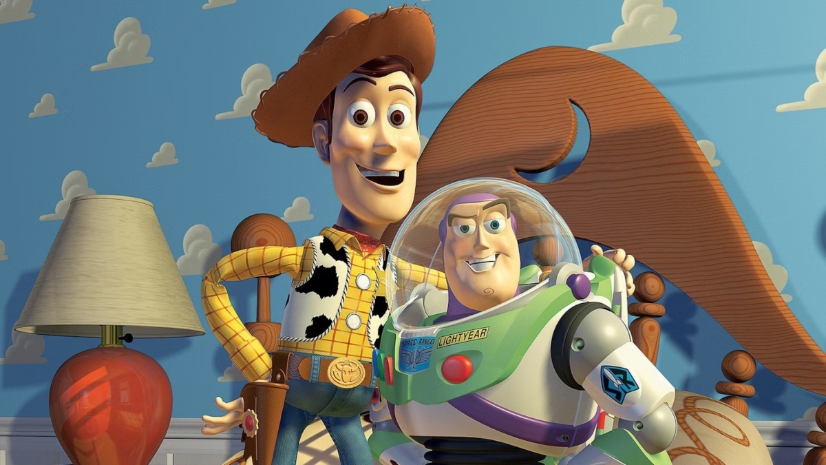 Cartoon characters Woody and Buzz Lightyear from the Disney/Pixar franchise 'Toy Story'