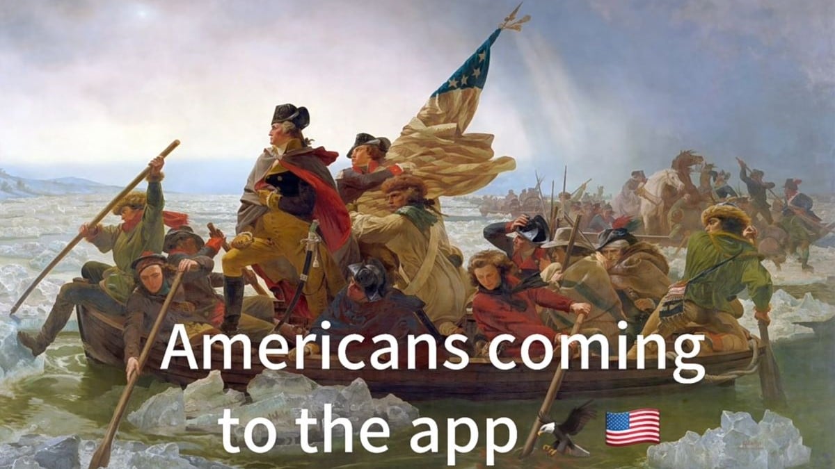 Washington Crossing The Delaware turned into a meme