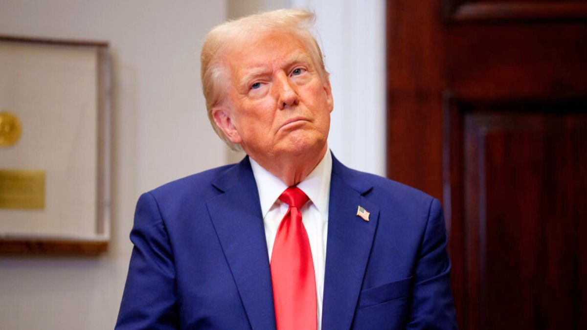 WASHINGTON, DC - JANUARY 21: U.S. President Donald Trump appears at a news conference in the Roosevelt Room of the White House on January 21, 2025 in Washington, DC. Trump announced an investment in artificial intelligence (AI) infrastructure and took questions on a range of topics including his presidential pardons of Jan. 6 defendants, the war in Ukraine, cryptocurrencies and other topics. (Photo by Andrew Harnik/Getty Images)