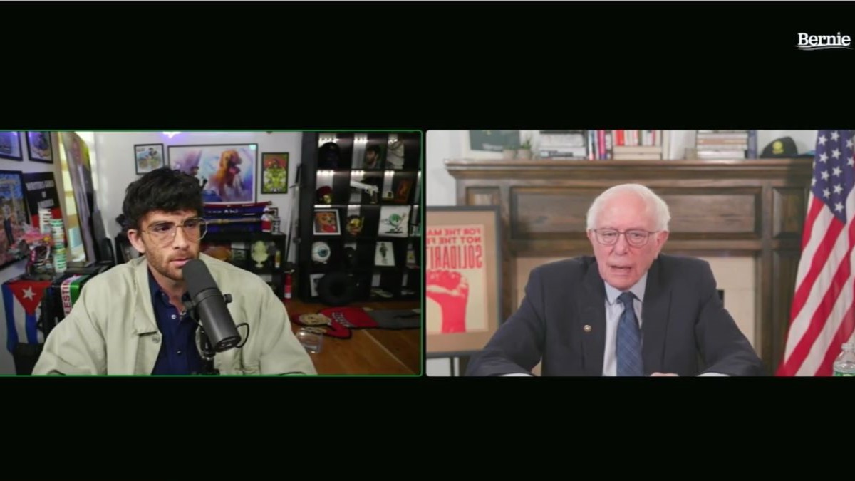 Hasan Piker interviews Senator Bernie Sanders over at Twitch