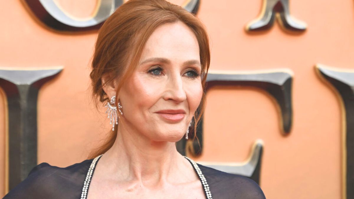 LONDON, ENGLAND - MARCH 29: J.K. Rowling arrives at the "Fantastic Beasts: The Secret of Dumbledore" world premiere at The Royal Festival Hall on March 29, 2022 in London, England. (Photo by Stuart C. Wilson/Getty Images)