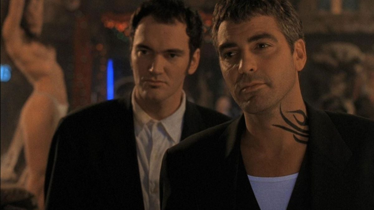 quentin taratino as richie and george clooney as seth in from dusk till dawn