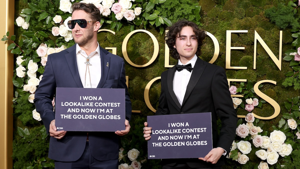 Max Braunstein and Miles Mitchell at the globes