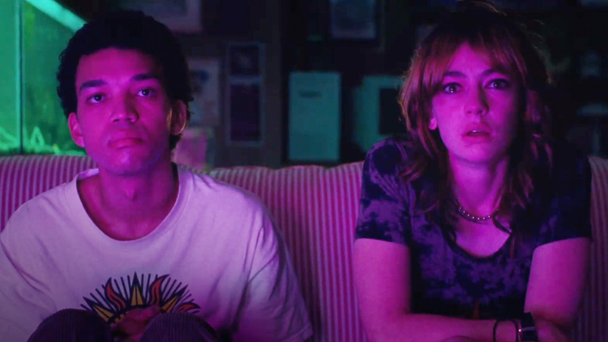 L-R: Owen (Justice Smith) and Maddy Wilson (Brigette Lundy-Paine) from 'I Saw the TV Glow'