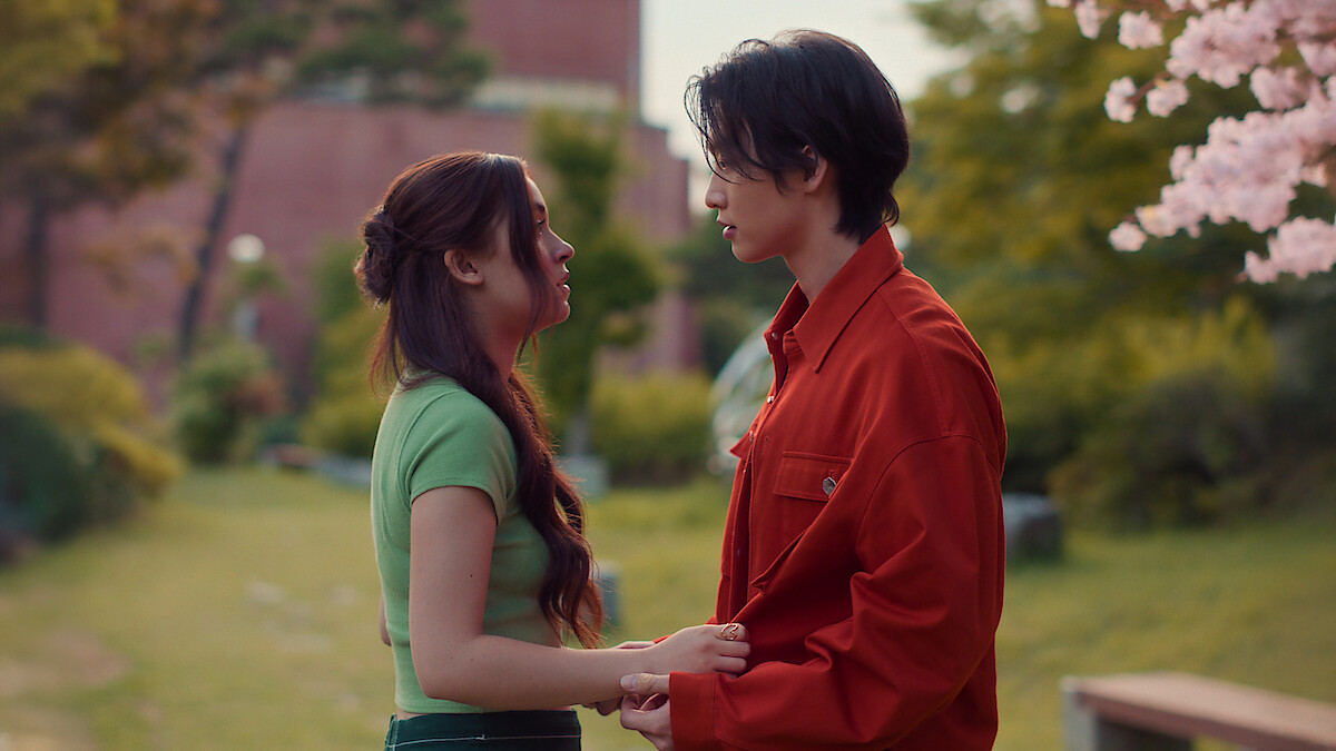 Anna Cathcart as Kitty Song Covey and Sang Heon Lee as Min Ho in the 'XO, Kitty' season 2 finale