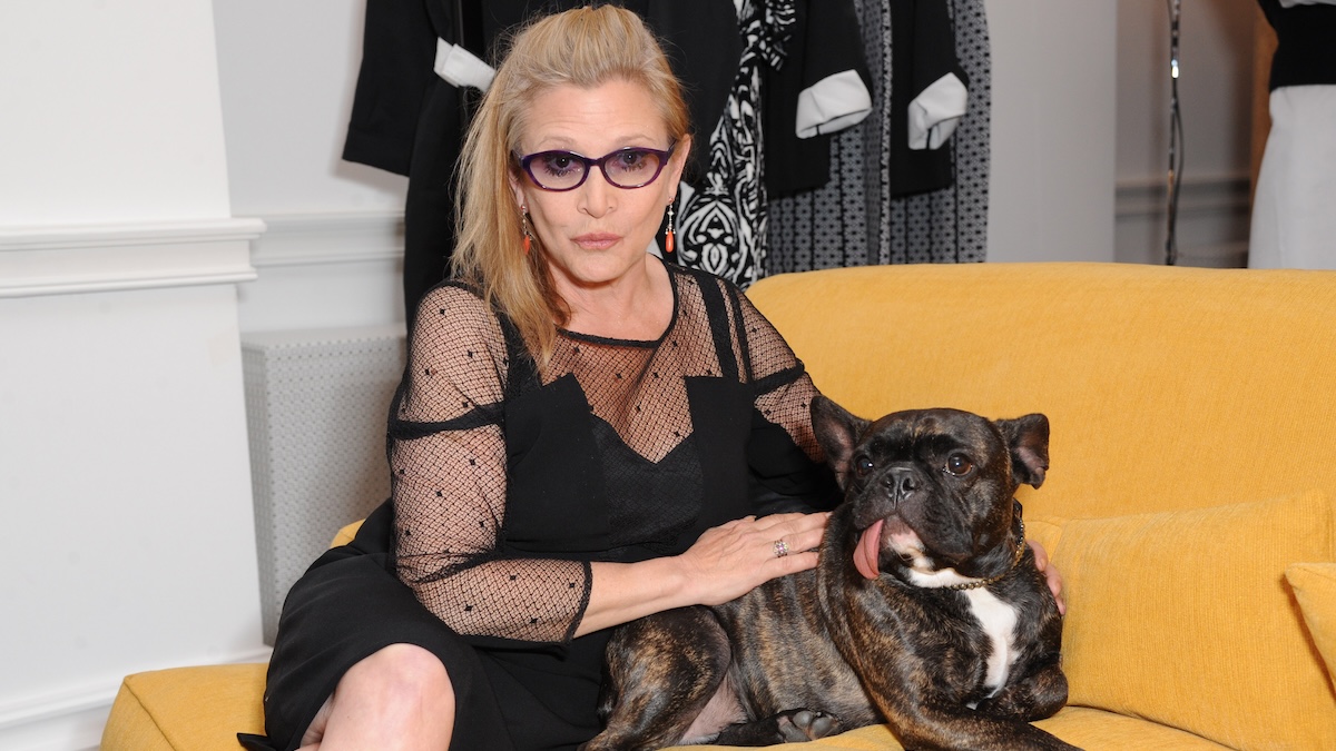 carrie fisher sitting with gary