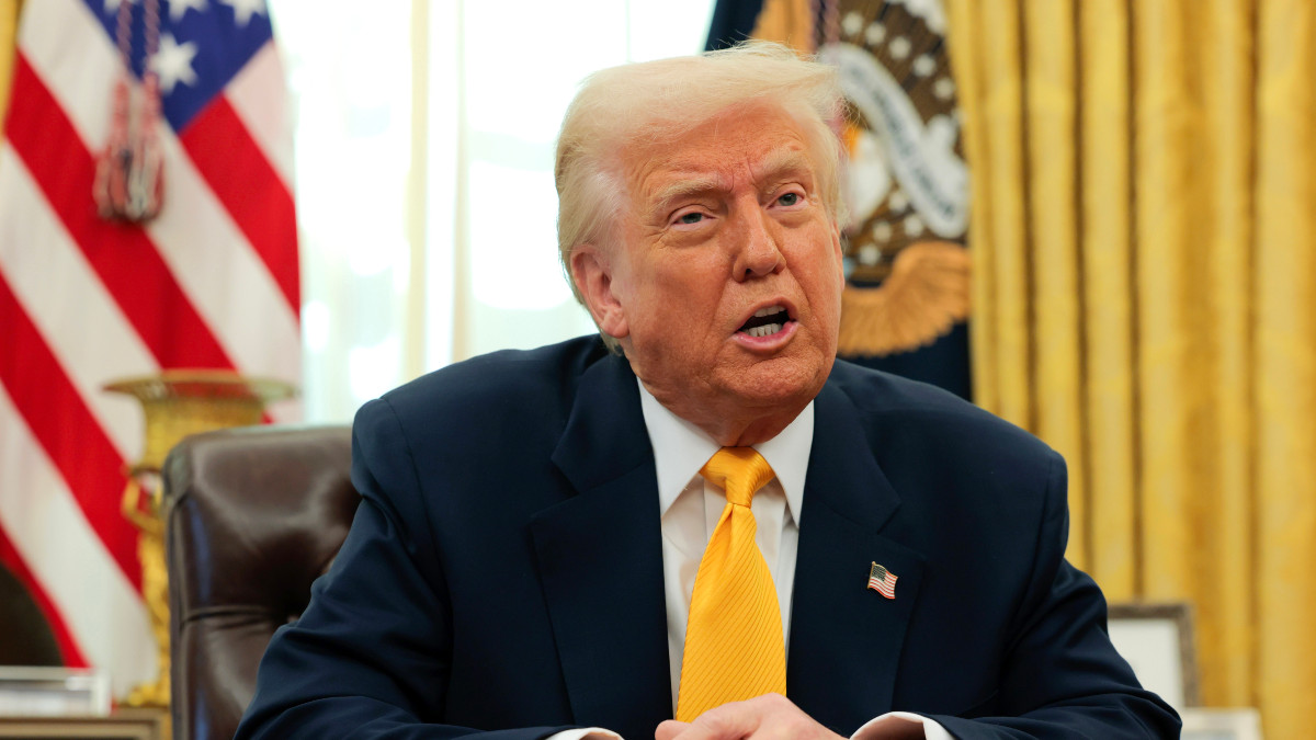 WASHINGTON, DC - MARCH 07: U.S. President Donald Trump delivers remarks on the jobs report from the Oval Office at the White House on March 07, 2025 in Washington, DC. The U.S. economy added 151,000 jobs, with the unemployment rate rising slightly to 4.1%, according to the Bureau of Labor Statistics.