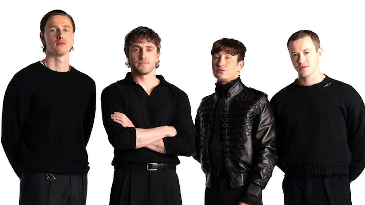 Harris Dickinson, Paul Mescal, Barry Keoghan, and Joseph Quinn in the Beatles biopic